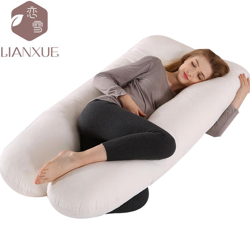 Crystal Velvet U-shaped Pregnancy Pillow Waist Protection Side Sleeping Pillow Breastfeeding Multifunctional Hug Pillow