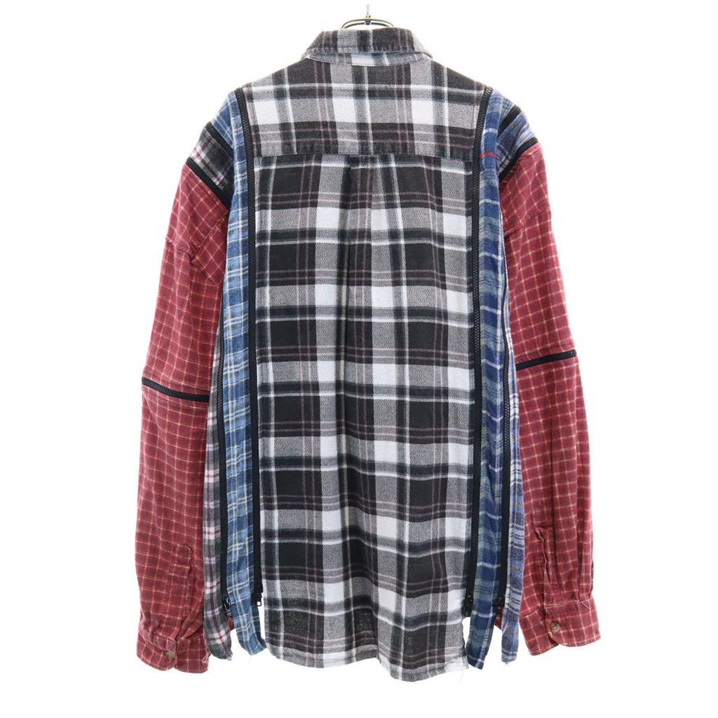 Rebuild by Needles Made In Japan Check Pattern Long Sleeve Docking Flannel Shirt Men's Used