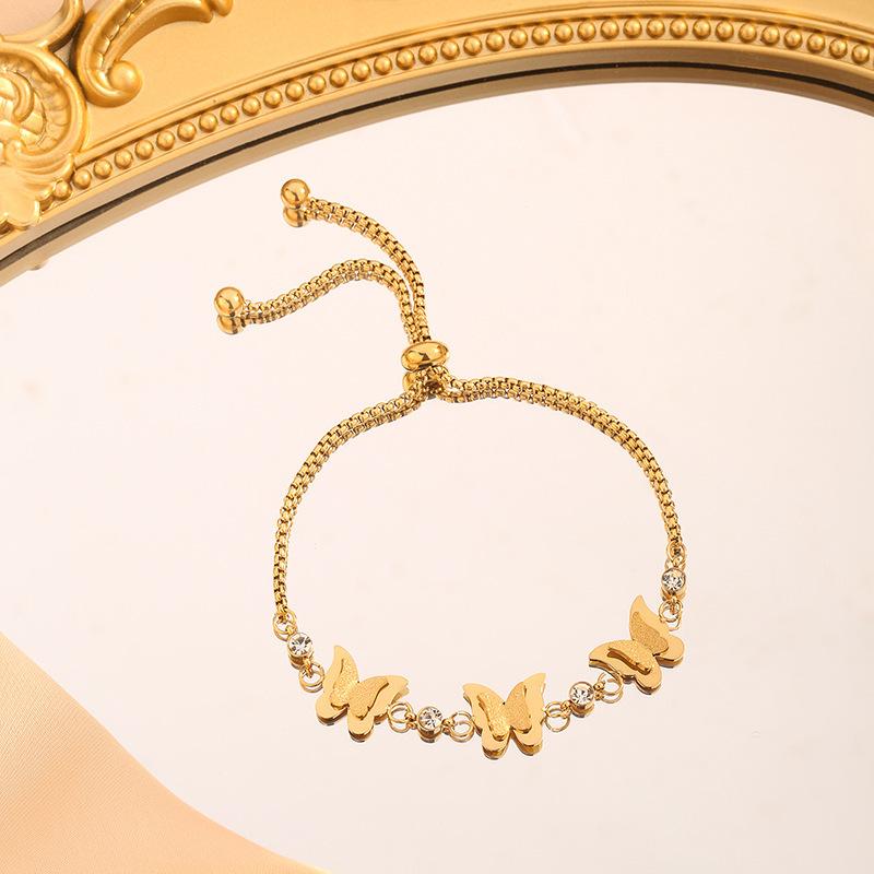 Agile and Exquisite Butterfly Pull-out Bracelet, Light Luxury Commuting Versatile, Best Friend Gift, Non Fading Accessory