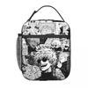 Satoru Gojo Anime Japanischer Manga Isolierte Lunchtasche für Kinder Schul-Kühltasche Thermische Lebensmittelbox Tragbare Lunchboxen Behälter