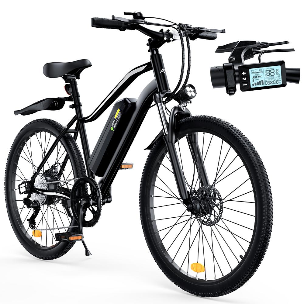EB3S Electric Bike 250W 13.5Ah 26'' E-Bike Front Suspension Dual Disc Brakes Voltix APP 5-Speed 6-25KM/H Adult Electric Bicycle