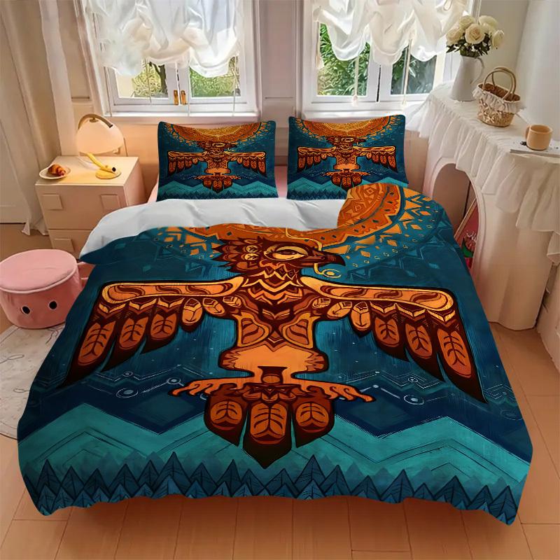 3pcs Eagle Spirit Soft Comfortable Bedding set, For Bedroom, Guest Room And Dorm, All - Season Use, High-Definition Printing114