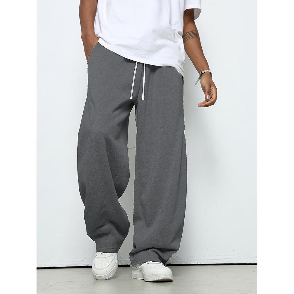 2025 Men's Casual American Wide-Leg Sweatpants - Spring & Autumn Straight-Leg Style