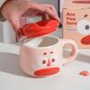 Big silly Internet celebrity style ceramic cup creative cup mug mug funny strange personality male ins