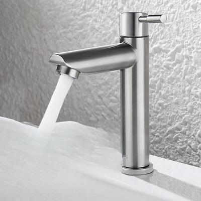MINXI 304 Paslanmaz Çelik Tek Soğuk Lavabo Musluğu