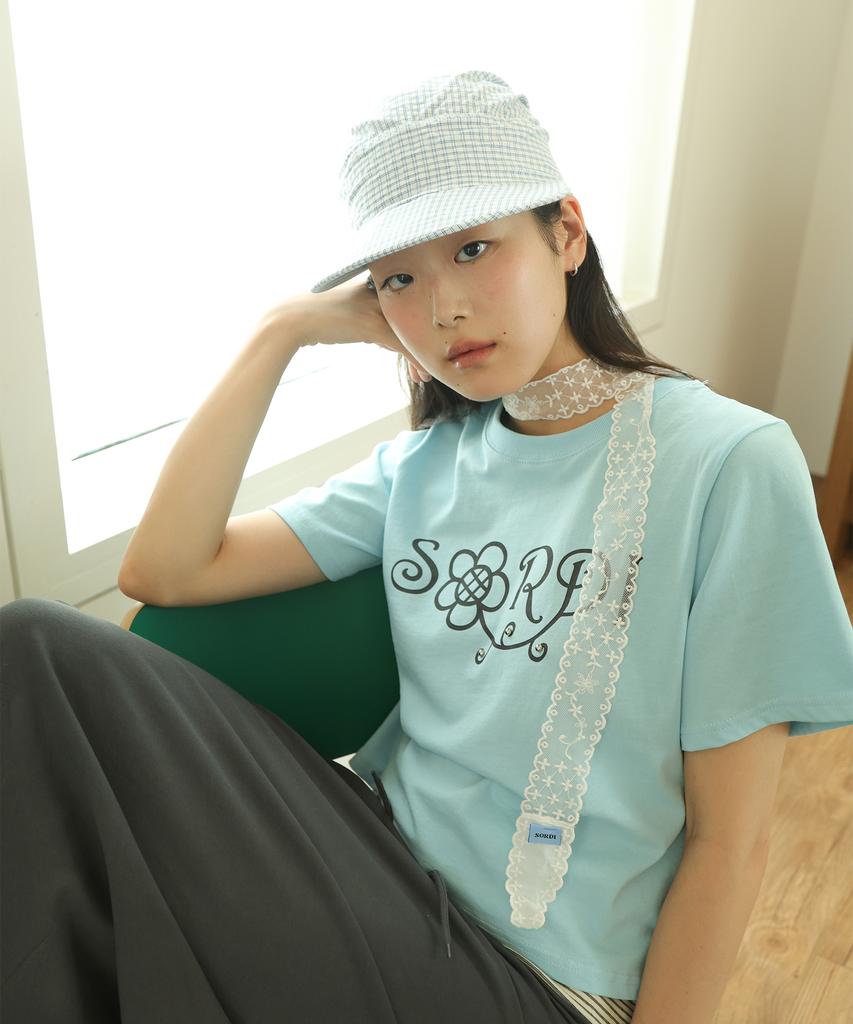 SORDI Garden Lettering Tee_Skyblue