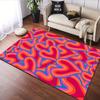 Colorful Swirling Heart Pattern Patterned carpet, suitable as a non slip play mat for the living room and bedroom sofa