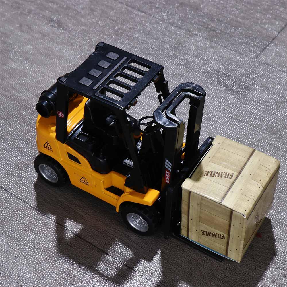 Toy Car  Model Forklift Friction Toy Vehicle Construction Pallet Interactive Toy Die-Cast Model