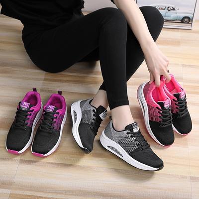 New Dance Shoes Women's Flying Woven Breathable Ghost Step Dance Shoes Fitness Square Dance Air Cushion Sports Shoes Dancing Shoes Single Shoes