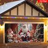 2D Flat Banner 1PC Multi-purpose Outdoor Holiday Decorations for Winter Santa Claus Christmas New Year and Carnival