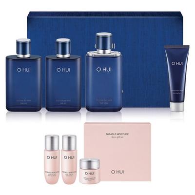 O HUI Meister for Men Fresh Skin 100ml 2p + Lotion 110ml + Pianka oczyszczająca 40ml + Miracle Moisture Miniature Basic Cosmetics Zestaw 3-częściowy, 1 zestaw