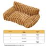 All-Season Striped Rabbit Fur Pet Bed: Winter Warm Sofa for Cats & Dogs