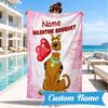 Custom Name Scooby dog Beach Towel, Soft Quick-Dry Beach Towel, Ideal for Pool, Camping, Perfect Travel Essential Gift
