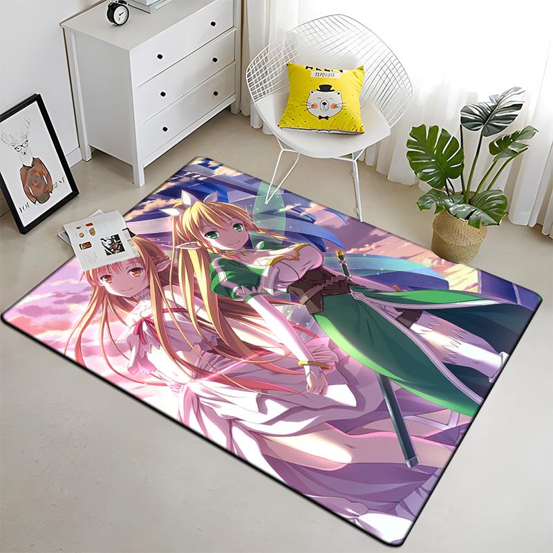 Hot Anime SAO Sword Art Online Modern House Living Room Floor Matte Bedroom Carpet Art Poster Mat Pattern Decorative Square Rug