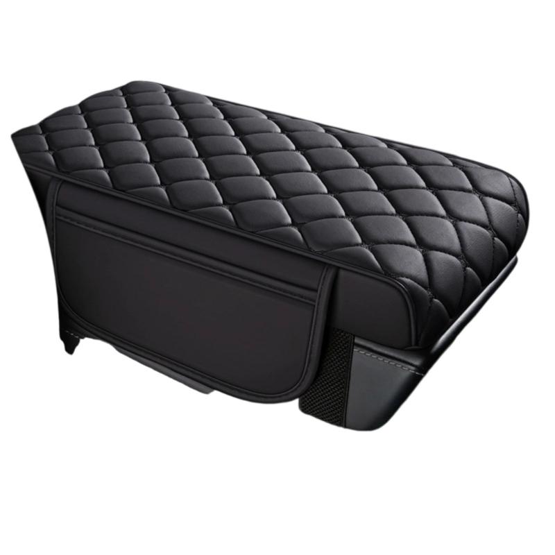 Memory Foam Car Center Console Armrest Pad With Elastic Straps For Enhancing Driving Comfort And Side Storage Pockets