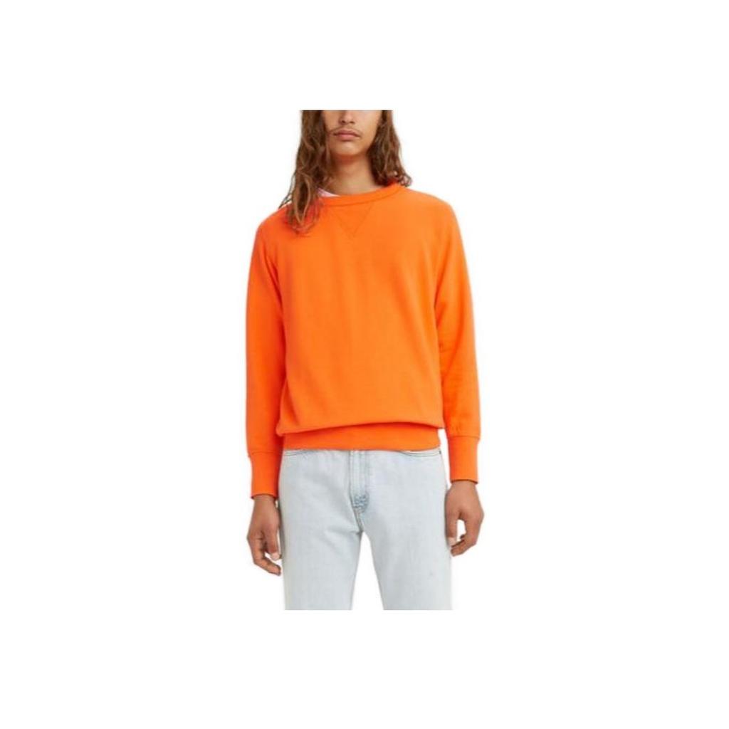 Levis Solid Color Raglan Pullover Sweatshirt Men Tops Orange 21931-0028