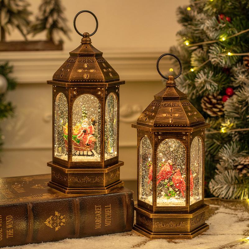 Christmas decoration crystal lantern LDE lamp portable night light for the elderly luminous ornament lamp