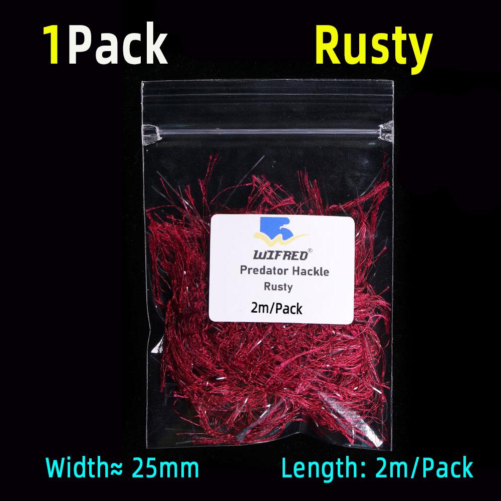 2M/Pack Predator Hackle Single-Sided Chenille Predator Hackle Fly Tying Material For Streamer Bodies Trout Pike Muskie Predators Fishing Lures