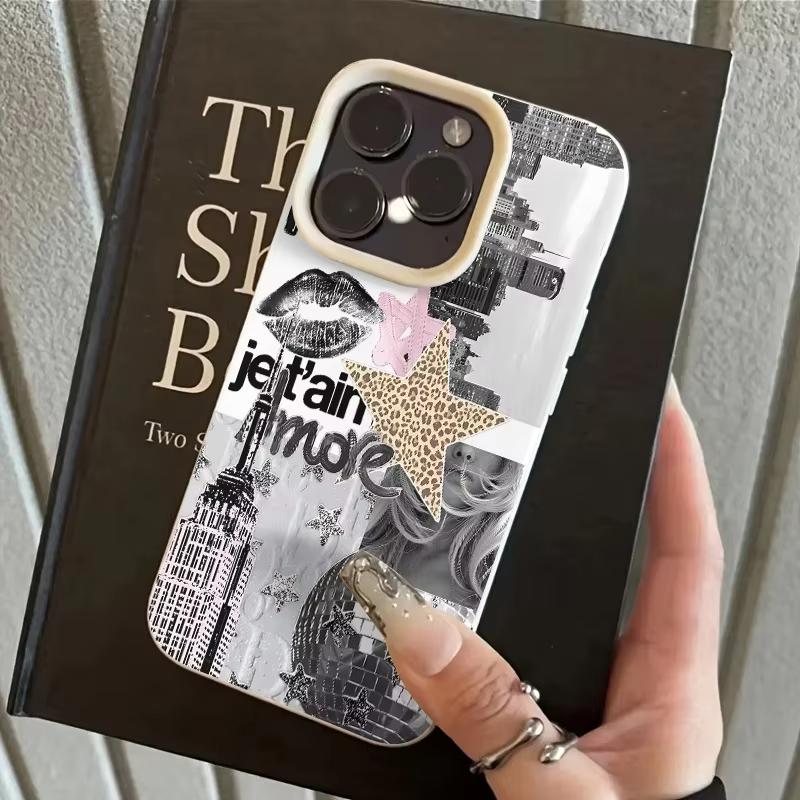 

Stylish Phone Case For iPhone 17 11 13 12 15 14 16 Pro Max XS XR X 7 8 Plus 17 Air Eiffel Tower Light Ball Lychee Texture Cover iPhone XS