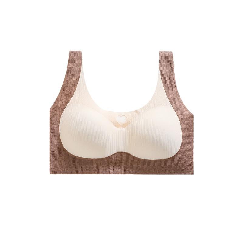 Women's Seamless Comfortable Underwear Without Steel Rims Small Breasts Can Be Gathered and Closed Sub-breasts Anti-sagging Large Bra Vest Bra Women
