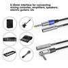 6.35mm Sound Extension Cable Male to Female 6.35 Auditory Extender Cord, Straight or Right Angle Connection