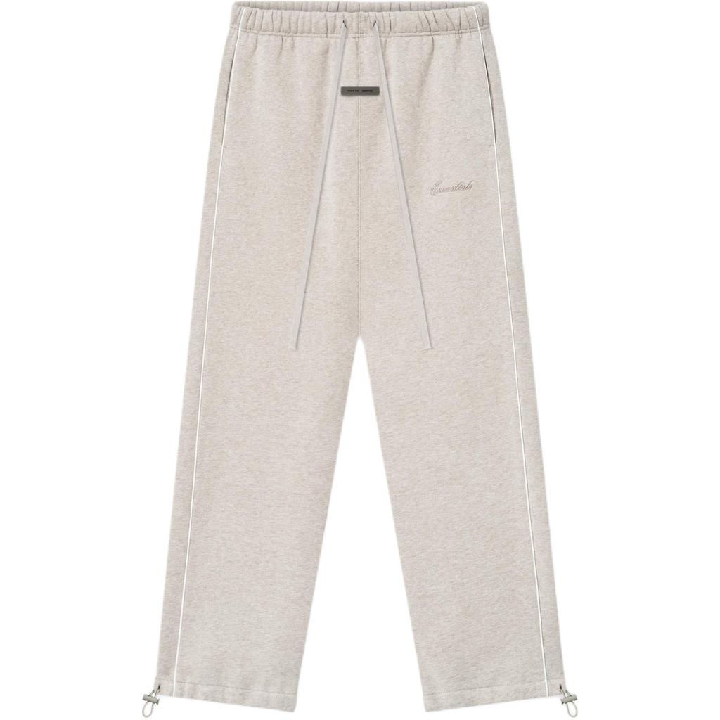 Fear of God Essentials Relaxed Fleece Sweatpant With Piping Heather Stone/Cloud White Men Bottoms Grey 130SP258062F