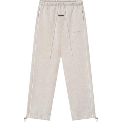 Entspannte Fleece-Jogginghose mit Paspelierung Heather Stone/Cloud White Herren Hosen Grau 130SP258062F