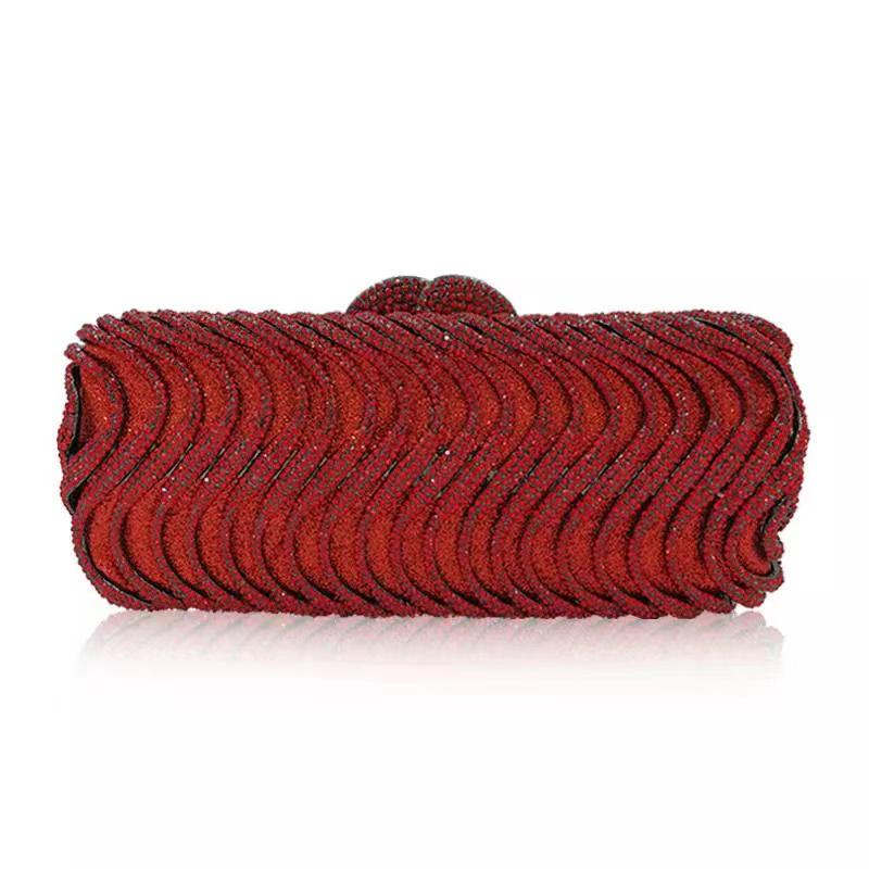 Damenhandtaschen Abend-Abschlussball-Clutches Gelbe Wellenform Damen Diamant-Clutch-Taschen Luxus Damen Kristall Abendessen-Party-Handtaschen