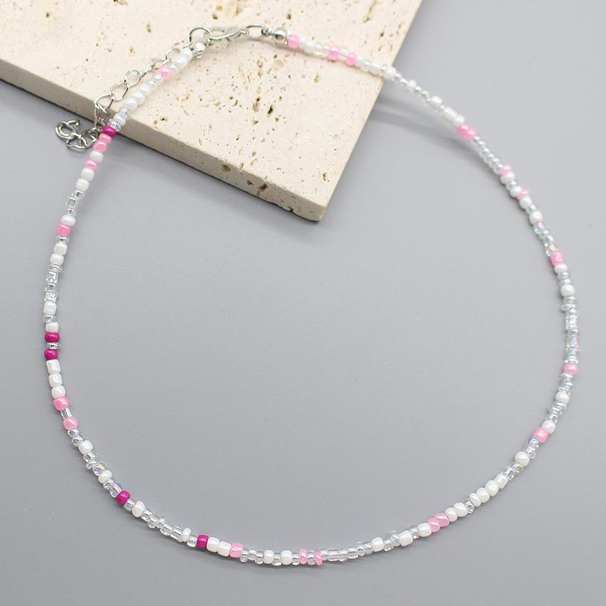 Simple Seed Beads Choker  Women Korean Fashion Charm Colorful Handmade Boho Collar Chain Neck Necklace Femme Jewelry  Gift