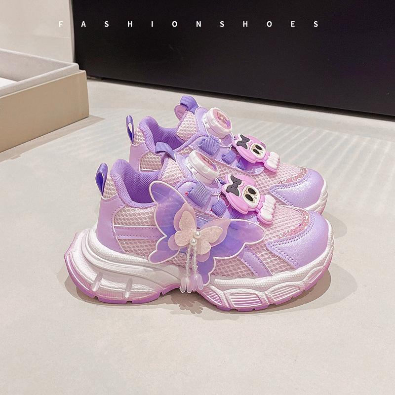 Children's sneakers 2025 spring new running classmates little girl student shoes girls mesh shoes dad shoes