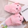 Fashion Winter Women Warm Indoor Slippers Ladies Fashion Cute Pink Pig Shoes Women's Soft Short Furry Plush Home Floor Slipper SH467