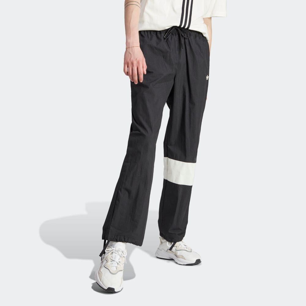 Adidas Originals Trefoil Colorblock Logo Drawstring Casual Pants Men Bottoms Black HZ0705