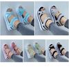 Stylish And Trendy Women's Flip Flops With Magic Tape And Cross Straps