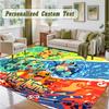 Crystal Velvet Square Rug Custom NamePokémon Pattern Non Slip Home Floor Decor Rug