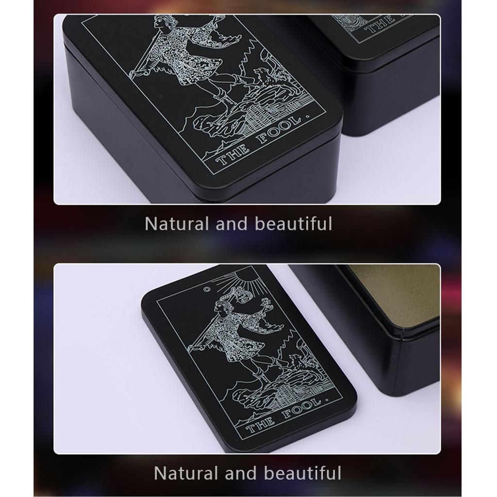 Rectangle Metal Card Box Playing Tarot Container Jewelry Storage Case Packing Poker Game Empty Poker Cards Storage Boxes