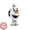 New 925 Silver Olaf Minnie Cartoon Pendant Bead Charm for DIY Original European Bracelet Fashion Jewelry Gifts