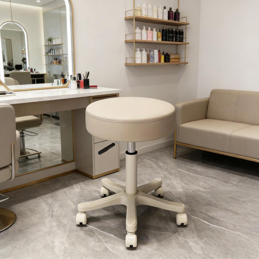 Massage Stool Beauty Salon Stool Lifting Rotating Round Stool Hair Manicure Barber Shop Stool Round Stool with Wheels