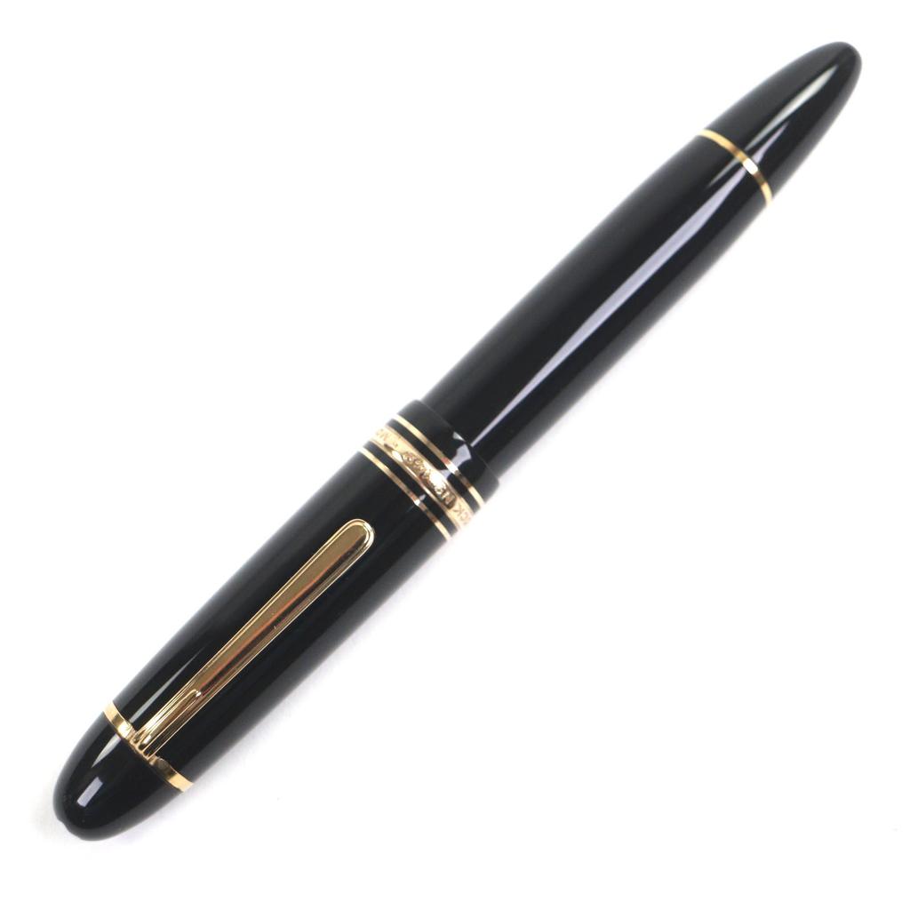 Excellent MONTBLANC fountain pen Meisterstück 149 white star Black gold 14K mens Used