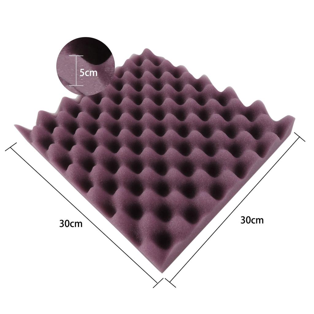12 ცალი 30 * 30 * 5 სმ ქაფიანი პანელები კვერცხის ქაფიანი საფენი ხმის საიზოლაციო ქაფი სახლის სტუდიის თეატრისთვის KTV