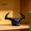 Decorazione Teschio Sinistro Statuetta Gigante Stampata in 3D, Statua Decorativa Fiamma Gotica, Scultura per Feste di Halloween per la Casa
