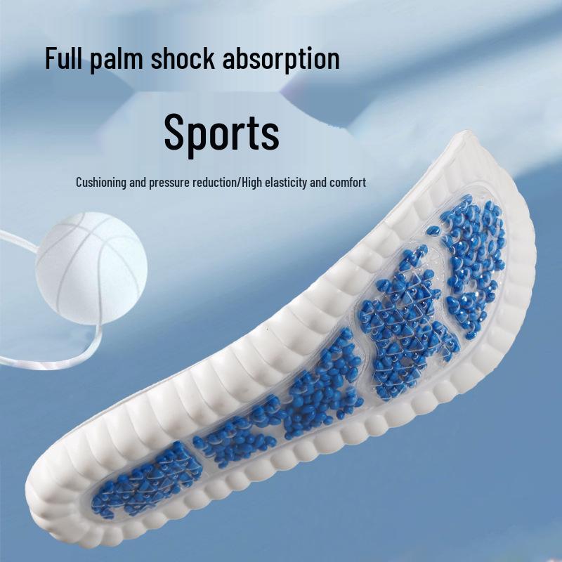 Popcorn Air Cushion High Elastic Sports Insole - Breathable, Sweat-Absorbent, Soft, for Running & Military Training