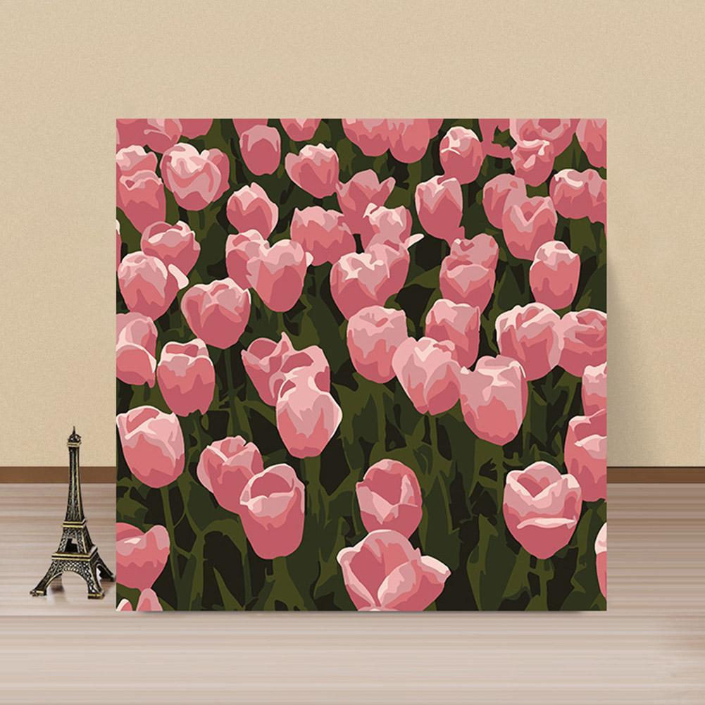 DIY Digital Oil Painting For Rose Flower Hand Painted Oil Painting Coloring by Numbers Acrylic Drawing Modern Wall Home Decor