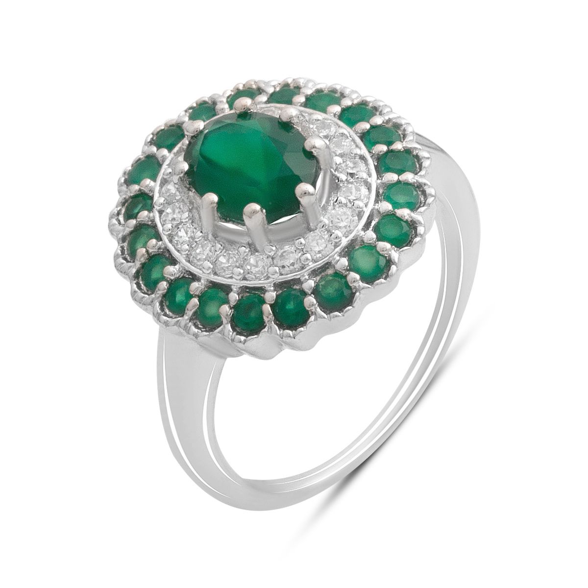 

Серебряное кольцо с натуральным агатом 2.228ct, вес изделия 6,52 гр (2196242) 19 смарагдовий