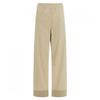 Shop Women Basic Cotton Banding Wide Pants Beige Frb Wpt 12024