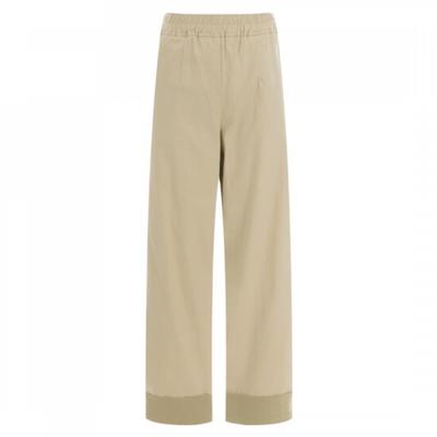 Shop Women Basic Cotton Banding Wide Pants Beige Frb Wpt 12024