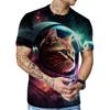 Cat Cute Pattern Men Summer Sportwear T-shirts O Neck Short Sleeve 3d Printed T Shirt Casual Breathable Tops