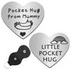 PU Cover Heart Keychain Stainless Steel Keychain Little Pocket Hug from Mom Keyring for Women Girl Party Ornament