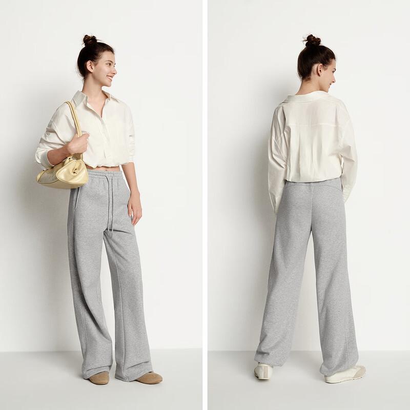 Semir Women's Heating Antibacterial Fleece Wide-Leg Casual Pants