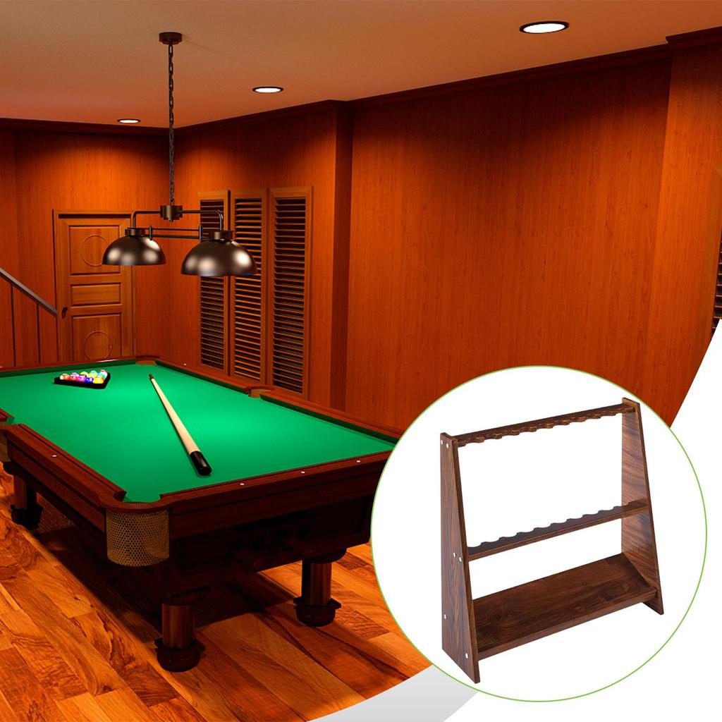 Pool Cue Rack for Hall Public Rod Display Vertical Gift for Player Pool Cue Stick Holder Organizer Rack Floor Stand Double Tiers