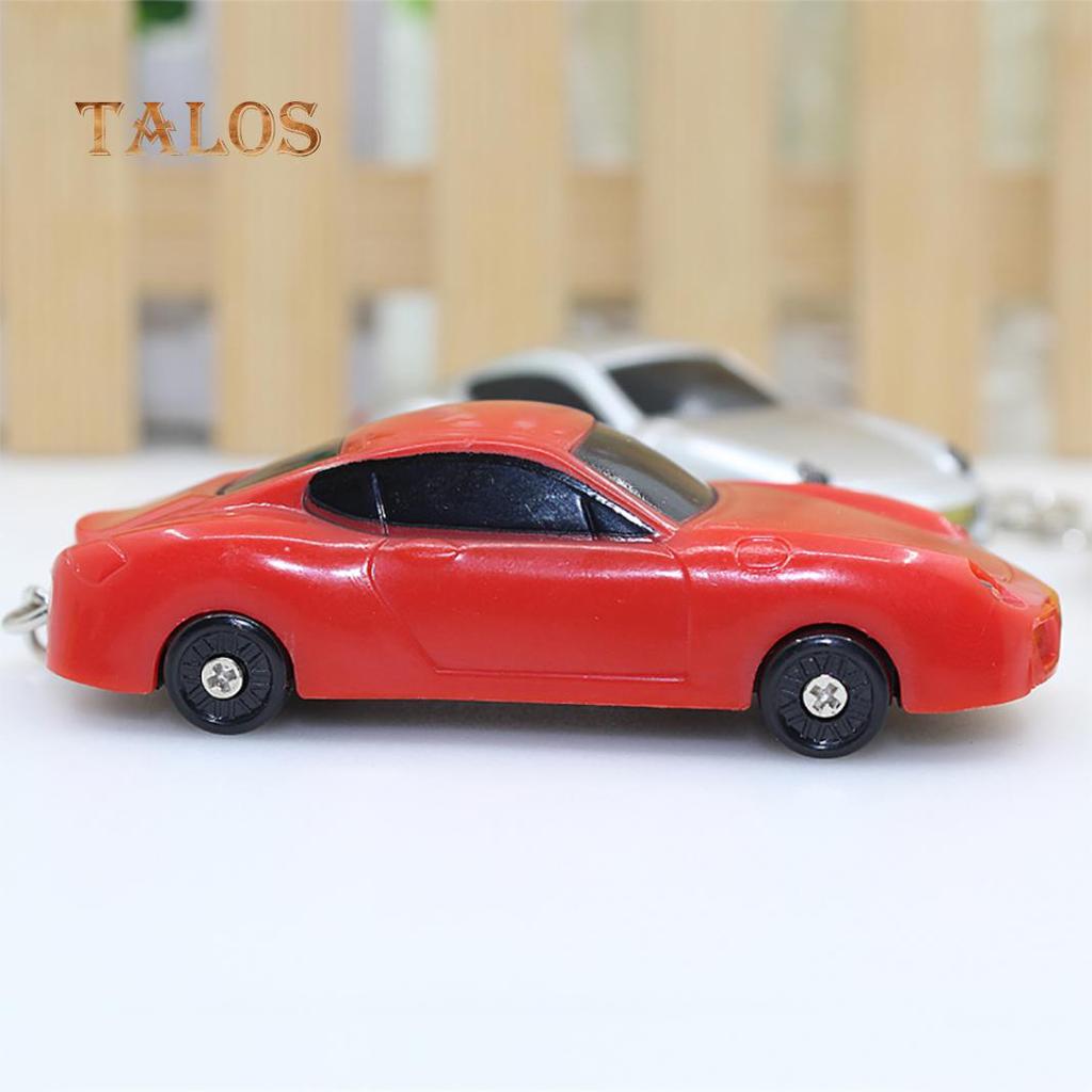 Car Model Pendant LED Light Sound Horn Key Chain Keychain Ring Bag Phone Decor Suspension Trinket